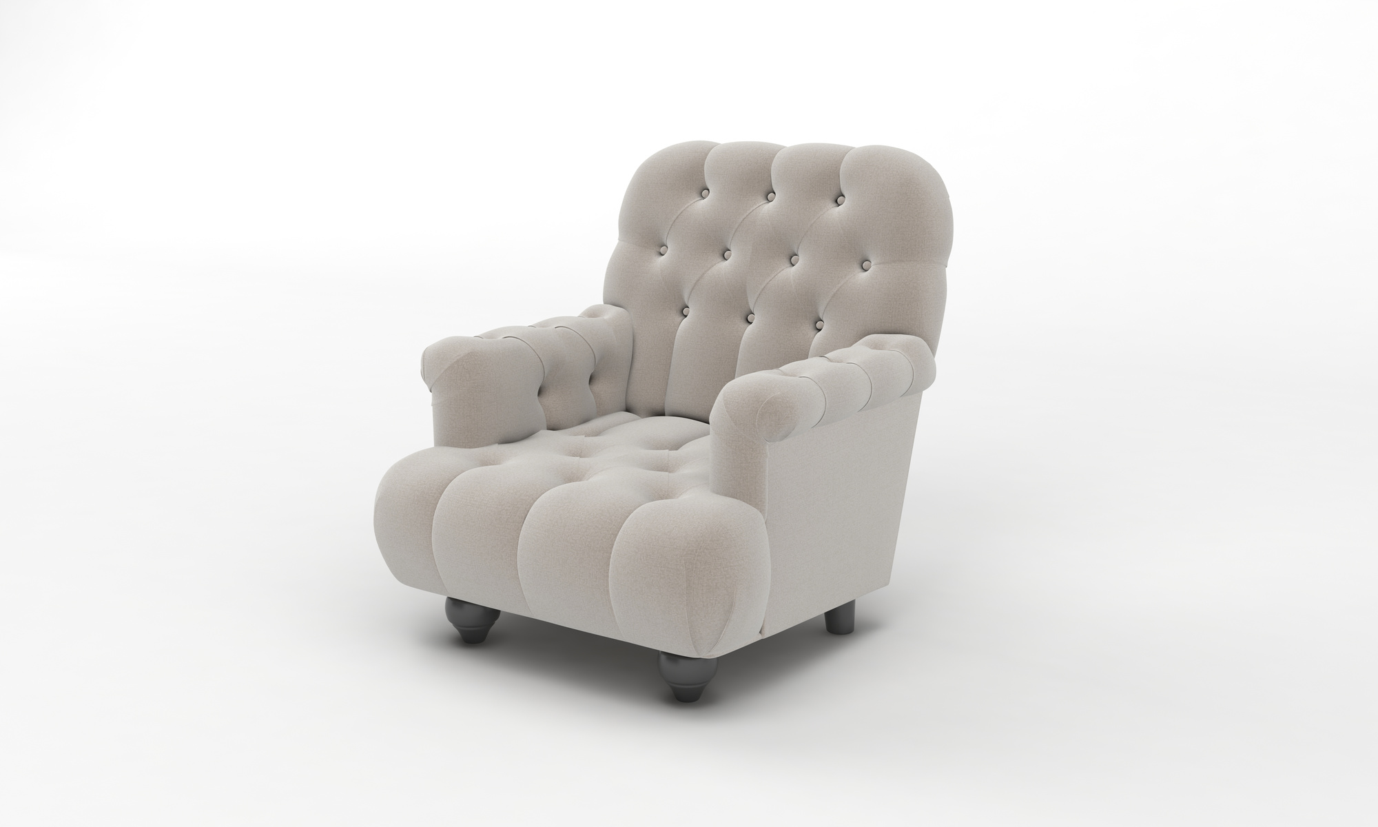 Single Sofa Chair Side View Furniture 3D Rendering
